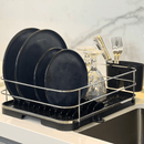 Escorredor de Louças Preto e Cromado